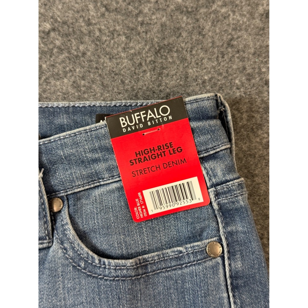 Buffalo David Bitton Alyssa Straight Leg Women 8/29 Blue NWT High Rise Stretch - Picture 2 of 10